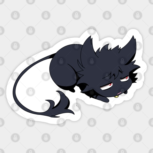 Servamp - Kuro Black Cute Cat Sticker by oneskyoneland